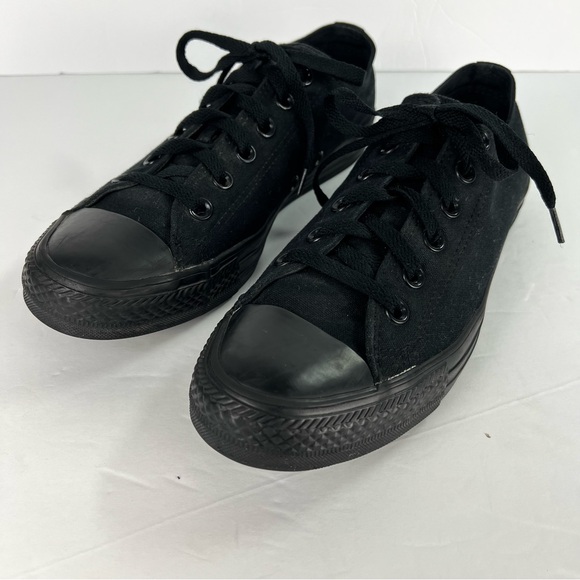 Converse Shoes - Converse All Star Chuck Taylor Low Sneakers sz 9.5W 7.5M Black on Black Casual